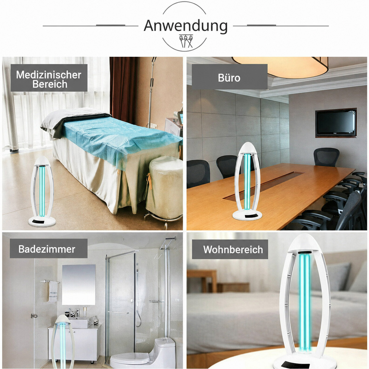 36 Watt Automatisches UV Sterilisator Lampe Uvc Desinfektions Lampe for Haushalts-Auto-Schule Hotels